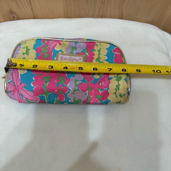Lilly Pulitzer Estee Lauder Makeup Bag Cosmetic Pouch Case Floral Dragonfly - Picture 10 of 13